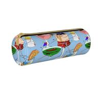 JCAKES Astratto Graffiti Occhiali Astuccio In Pelle Astuccio Cosmetico Matita Astucci Piccola Scatola di Matita Sacchetto di Immagazzinaggio Astuccio Personalizzato Forniture di Cancell, Cocktail1,