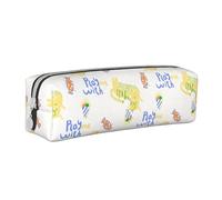 JCAKES Astuccio in pelle a grana di pesce laser, astuccio per matite personalizzato, astuccio per ragazze, astuccio per ragazzi, borsa per cosmetici, piccolo astuccio per matite, Gatto, Taglia unica,