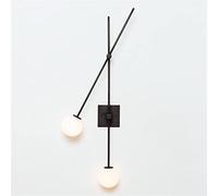 JCAKES Lampada da parete a led Art Linee geometriche Testa girevole Soggiorno Cucina Bagno Decor Applique da parete, Applique da parete moderne (Color : Noir, Size : Warm light)