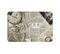 JCAKES Zerbino vintage con giornale tappeto per esterni tappeti per camera da letto tappeto lavabile tappeto cucina antiscivolo tappetino piccolo tappeto piccolo zerbino