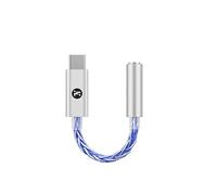 JCALLY JM6 Pro USB C Type-C a 3,5 mm Dual DAC CX31993 MAX97220 Digital Audio Portable decoding amp HiFi DAC Mobile Headset Adapter per iPhone 15 Plus Max Galaxy S23 Ultra Android Phone (argento blu)