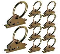 Jcasbdn 10pcs E Tracks Accessori, Acciaio E Traccia Ancore di leghe O-Ring per Il Sistema di leghe del rimorchio, per Fissare Merci nel Camion rimorchio Chiuso/Piatto