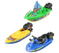 Jcasbdn 3 pezzi di barche per giocattoli, giocattolo giocattolo leggero in barca di plastica divertenti, barca a vela e per estivi in piscina piscina.