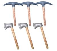 Jcasbdn 6pcs Gonfiabile Ascia Piccante da 23 Pollici di Giocattoli gonfiabili in PVC realistici con Piste di Halloween Leggero Portatili per cospalia, Favore del Partito