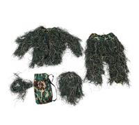 Jcasbdn Abito Ghillie per bambini altezza 51.18-59, 06 pollici, 5 in 1 abito mimetico traspirato 3D, abiti da caccia tra cui giacca, pantaloni, cappuccio, borsa da trasporto