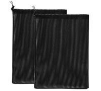 Jcasbdn Borsa a Rete da 2 PCS da 12x16 Pollici con Sacchetti di Acqua per Acqua Meccanica Dispositivo Meccanico Basse Mesh Nera con Corse idonee per i filtri della Piscina per Nuoto dello Stagno