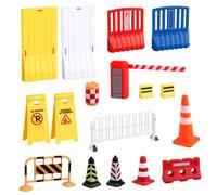 Jcasbdn Segnai stradali per Bambini, 17 Pezzi/Set di Mini di Stop in plastica, Early Educational Mini Blocks Toys for Boys Girls Regali