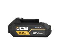JCB Batteria agli ioni di litio E-TECH da 18 V 2,0 Ah - Potenza leggera e ricarica rapida per utensili cordless JCB