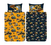 JCB Dig It Bambini Set Copripiumino 2-in-1 Design Junior Culla Letto Costruzione