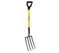 JCB - Forca da giardino forgiata solida professionale - Forca da giardino leggera - Professionale in metallo lungo manico robusto strumento da giardinaggio - Migliorie domestiche, scavare, letame