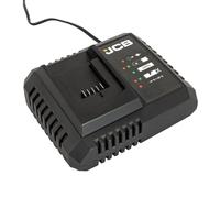 JCB JCB-18FC-9 - Caricatore super rapido professionale, 18 V, 9,0 A, per batterie agli ioni di litio, tutte le batterie si caricano in 45 minuti, due volte più veloce del caricabatterie da 4,5 A