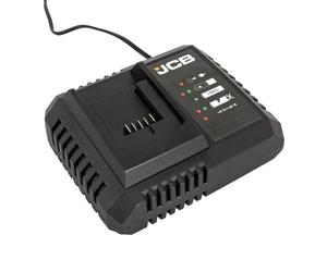 JCB JCB-18FC-9 - Caricatore super rapido professionale, 18 V, 9,0 A, per batterie agli ioni di litio, tutte le batterie si caricano in 45 minuti, due volte più veloce del caricabatterie da 4,5 A