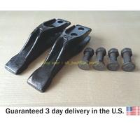 JCB Pala Meccanica - 2 Pezzi Forgiato Denti Point con Dado / Bullone. (Pezzo N°