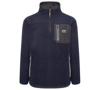 JCB Trade Pesante 1/4 Zip Pile Maglione Tinta Unita Tasche con Lavoro Termico