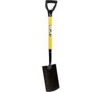 JCB - Vanga professionale da giardino in acciaio al carbonio con calpestata forgiata solida - Sito professionale con manico lungo e attrezzi da giardinaggio - Per miglioramenti domestici, piantare, recinzioni, bordi, rilevamento di metalli