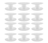 JCBIZ 12pcs 69mm Bobina di Plastica Bianco Bobina Vuoto Bobine per Nastro Perline Stringa Filo Bobina Cavo Corde