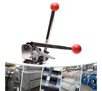 JCBMGDBKH Kit di Utensili per reggiatura Manuale in Acciaio, taglierina tenditrice 3 in 1 per imballaggio SE, Ideale per spedizioni industriali e logistica