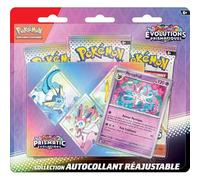 JCC Pokémon: Tripack Collezione Adesivo Riregolabile EV08.5 Evoluzioni Prismatiche. (Ninfali)