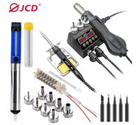 JCD 2 in 1 750W pistola ad aria calda LCD Display digitale saldatura saldatura stazione di rilavorazione per cellulare BGA SMD PCB IC saldatore 8898