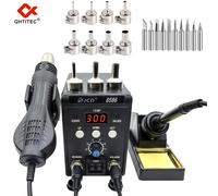 JCD 2 in 1 stazione di saldatura Display digitale LCD stazione di rilavorazione per saldatura per cellulare BGA SMD PCB IC riparazione strumenti di saldatura 8586