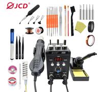 JCD 8586 stazione di saldatura 2 in 1 Display digitale LCD stazione di rilavorazione per saldatura per cellulare BGA SMD PCB IC riparazione strumenti di saldatura