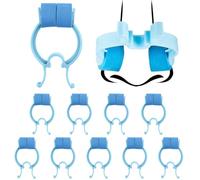 JchEnye 10 morsetti per il naso blu, dotati di tappi nasali in schiuma di plastica imbottiti. Questi sono morsetti per il naso utilizzati per i sanguinamenti del naso e sono