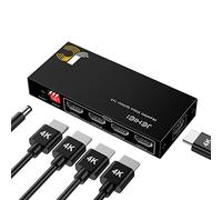 JCHICI Splitter HDMI 1 in 4 Out, splitter HDMI 4K a 60Hz 4:4:4, splitter HDMI per doppio monitor, controllo EDID, compatibile con lettore Blu-Ray Xbox PS4 HDTV (1 sorgente su 4 display)
