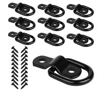 JCHL Anelli a D ganci di ancoraggio per rimorchio, camion, staffa da letto, punti chiusi, pickup, camper, montaggio superficiale, anello a D, resistenti, capacità 1/4", capacità 1088,6 kg (confezione