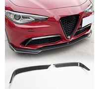 JCING Copertura Fendinebbia Splitter Canard Adatto per Alfa Romeo Giulia Base Sedan 2015-2021 Vera Fibra di Carbonio Paraurti Anteriore Frontale Copre Palpebre Sopracciglia