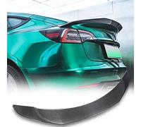 JCING - Spoiler in fibra di carbonio modello 3 per Tesla Model 3 2017-2023, spoiler posteriore per bagagliaio, alettone, ricambi auto, spoiler posteriore, kit di styling per auto modello 3