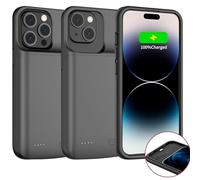 JCK Batteria per iPhone 14 Plus 14 Pro Max 13 Pro Max 12 Pro Max 7000mAh Ricaricabile Custodia Power Bank per iPhone Caricabatterie Batteria Supporto Apple Pay, CarPlay, BX12 6.7''