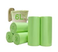 JCKCWL Piccoli sacchetti biodegradabili da 6 l, sacchetti per rifiuti alimentari, 120 pezzi, sacchetti per compost, riciclaggio della spazzatura, sacchetti verdi per cucina, 35 x 40 cm