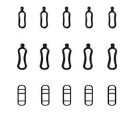 JCKD 15 Pezzi Anelli in Gomma Elastica per Bicicletta, Supporto per Torcia con Elastico, Regolabile a 360 Gradi, per Luce LED per Bicicletta Faro Torcia Manubrio(Nero) (3 Stili)