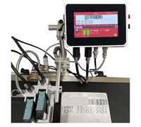JCKJWL Stampante a getto d'inchiostro online da 1-25,4 mm 2 teste con touch screen da 4,3 pollici for etichetta con logo numero data codice batch Codifica multifunzionale (25.4MM 2 heads)