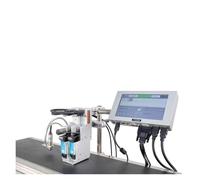 JCKJWL Stampante a getto d'inchiostro termica online da 50,8 mm con macchina for la codifica automatica del touch screen da 7 pollici fordata/codice QR Codifica multifunzionale (25.4 two head 2 ink)