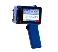 JCKJWL Stampante portatile a getto d'inchiostro for etichette, data, codice QR, logo for la stampa di imballaggi, macchina di codifica portatile Stampa multiformato(Printer- 2 Black Ink)