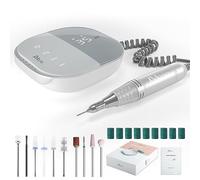 JCMASTER Fresa per unghie 35000 U al minuto con 10 punte Unghie gel e acriliche set professionale elettrico per la cura dei piedi unghie finte regolazione continua del touch