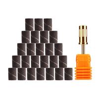 JCMaster® Scovolini Abrasivi per Fresa per Unghie + 1 Mandrino Ideale per Manicure Pedicure Preparazione unghia naturale modellamento gel/acrilico eliminazione sollevamenti rifiniture Grana 150-25 pz