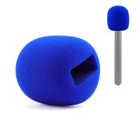 JCMOYUTY Parabrezza per DJI/Rode/Hollyland Microfono Senza Fili Manico Blu Supporto Parabrezza