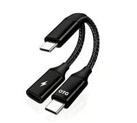 JCMOYUTY Per Rode Wireless GO OTG Cavo di ricarica PD 2-in-1 Y-Splitter | Rode Wireless GO II, ME, PRO, GO Gen3 Microfono USB C Audio Adapter & 15W PD Ricarica per iPhone 15 16 17 Vlogging Streaming