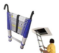 JCNAGXY 8m 7m 6.2m 6m 5m 4.7m 4m 3.8m 3.2m 2.6m Scala telescopica con Ganci, Scale telescopiche in Alluminio per coperture, Uso Domestico, Lavoro all'aperto in Camper