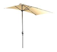 JCNAGXY 9ft Sun Parasol Garden Umbrella Parasols Patio Half Umbrella Wall with 5 Ribs & Crank, Sun Shade for Outdoor Balcony Cafe Door