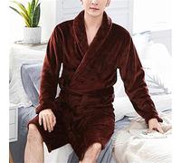 JCNAGXY Augio per l'autunno Maschile e i Pigiami della Flanella Invernale Si addensano e allungano Il Servizio Domestico Caldo Allentati