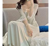 JCNAGXY Female Pajamas Sets Summer for Women Casual Turn-Down Collar Shirt Long Sleeve Top Long Pants Sleepwear