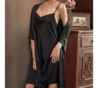 JCNAGXY Female Pajamas Sets Summer for Women Casual Turn-Down Collar Shirt Long Sleeve Top Long Pants Sleepwear