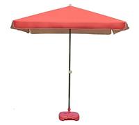 JCNAGXY Garden Parasol Sun Umbrella Patio 6.6ft Square Patio Umbrella with 20kg Base, Four Height Adjustable Windproof Outdoor Umbrella with Rust- Ribs for Commercial