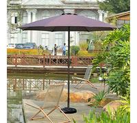JCNAGXY Garden Parasol Sun Umbrella Patio Dock Pool Patio Umbrella Heavy-Duty Large Protective Cover 8.9 Feet UV Protection Umbrella with Stable Cement Base
