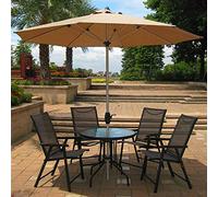 JCNAGXY Garden Parasol Sun Umbrella Patio Dock Pool Patio Umbrella with Quite Sturdy Cement Base, Thick Polyester Fabric And Crank Lift Handle for Garden Deck