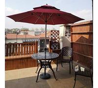 JCNAGXY Garden Parasol Sun Umbrella Patio Rotatable Patio Umbrella Outdoor Round Umbrella 7.4 Feet Perfect Patio Upgrade for Garden Lawn, Easy to Assemble