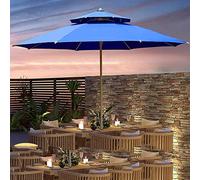 JCNAGXY Garden Parasol Sun Umbrella Patio Rotatable Patio Umbrella Outdoor Round Umbrella 7.4 Feet Perfect Patio Upgrade for Garden Lawn, Easy to Assemble